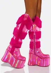 [Club Exx] Snowy Rodeo Knee High Boots