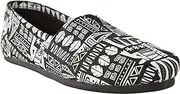 [TOMS] Women's Classic Black White/Canvas Tiki Casual Shoe 6 Women US