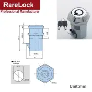 Cabinet Lock Flat Key Tubular Key for Electronical Box Fire Cabinet Car Truck Tr