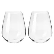 2pc Krosno 500ml Duet Stemless Wine Glass Set Drinkware/Barware Glasses Clear