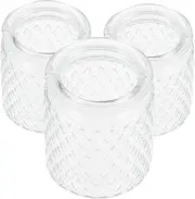 3Pcs Glass Candle Holders Elegant Candle Making Jars for Aromatherapy Heat Resistant Stylish Design for Home Decor Parties and Romantic Settings