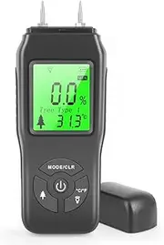 Digital Moisture Meter, Water Leak Detector, Moisture Tester, Pin Type, Backlit LCD Display,Wood Humidity Tester