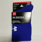 UNDER ARMOUR UA Soccer Over-The-Calf Performance Socks Blue Youth Large NEW