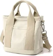 [MINGRI] 2023 Canvas Tote Bags Handbag Women Large Capacity Multi-pocket Handbag Tote Bag with Pockets,Small Japanese Canvas Tote Bag