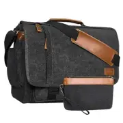 Mens Messenger Bag 17-17.3 Inch Laptop Bag Water-resistant Canvas,