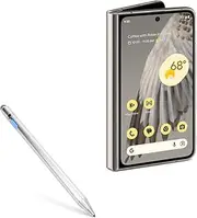 [BoxWave] Stylus Pen Compatible with Google Pixel Fold - AccuPoint Active Stylus, Electronic Stylus with Ultra Fine Tip - Metallic Silver