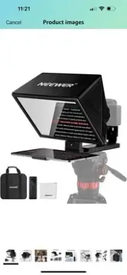 NEEWER X12 Aluminum Alloy Teleprompter for iPad Tablet Smartphone DSLR Open Box