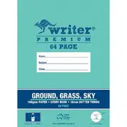 Writer Premium Ground/Grass/Sky Story Book 18mm Dot 64pg