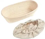 Proofing Basket - Round Dough Bowl, Oval Baking Tray, Rattan Holder | Natural Fermentation Container Shapes Loaves, Breathable Liner Design Enhances Texture During Rising, Preparation