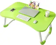 Folding Laptop Bed Desk Lap Tray,Couch Table for Laptop with Tablet Slot & Cup Slot Foldable Lap Desk as Work from Home Essentials,Lap Desk for Bed Sofa Couch Study,L60cm Fashionable