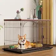 Side Table Dog Crate,furniture Crates For Dogs Indoor,Dog Crate End Table,dog Cage Furniture With Removable Tray,Dog Crates For Large Medium Dogs