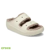 在飛比找momo購物網優惠-【Crocs】中性鞋 經典軟絨毛毛涼拖(207446-2YC