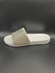 RIPNDIP Men's Size 9 White Rhinestone Slide Sandal Lord Nermal Flipping Bird NIB