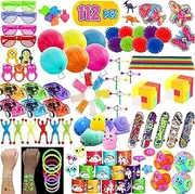112 PCS Party Favours for Kids Prizes Box Toys, Goodie Bags Stuffers for Classroom Reward Prizes, Birthday Gifts Toys, Treasure Chest Toys, Carnival Prizes Christmas Gifts for Kids 3-5 6-8 8-12