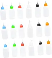 GARIOUANS 18pcs Applicator Bottles Squeeze Glue Bottles Caps for Crafts Liquid Dispensing for Glue Ink Paint and More