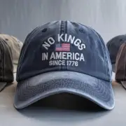No Kings In America Embroidered Hat, Gift For Anti Maga, Democracy Hat, Protest
