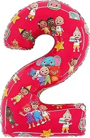 Toyland® 27 Inch Cocomelon Number Foil Balloon - Kids Party Balloons - Number 1-2 Available