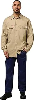 [Hard Yakka] Men's Long Sleeve Light Weight Drill Ventilated Shirt