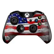 Skins Decal Wrap for Xbox One / One S Controller American Flag on Wood