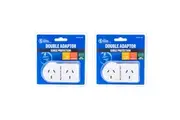 2PK The Brute Power Co Flat Right Double Plug Surge Protector Socket Adaptor