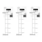 3x Boxsweden Wire Over Door 5 Hook Storage Hanger Organiser 25x6x9cm White
