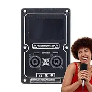 Speaker Wiring Board - Double 4-Core Speaker Jack Plate - Aluminum Alloy Audio Amplifier Socket, Acoustic Component for Cables