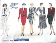 Vogue 2421 uncut pattern, skirt & jacket separates, sizes 6-8-10, 4 styles