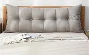 Reading Couch Back Cushions，60/80/100/120/180cm Large Headboard Pillow, Reading Daybed Bed Rest Pillow，Back Support Lumbar，Upholstered Headboard Cushion Removable Washable(B,100x60+20cm)