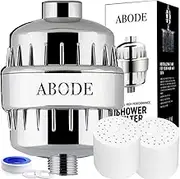 ABODE beauty-2021 Remove Chlorine faucet 15 stages shower filter for beautiful hair and healthy scalp with 2 cartridges , ready to use