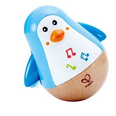 Hape Penguin Musical Wobbler Kids/Baby 12m+ Educational/Activity Wooden Toy/Play