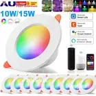 15W LED Downlight Recessed Round Light RGB Dimmable Smart Google Home Alexa Tuya