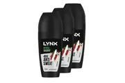3x Lynx Men 50ml Antiperspirant Roll On 48Hr Sweat Protection f/Underarms Africa