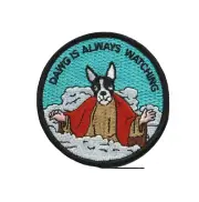 USMC MARINE CORPS VMU-1 WATCHDOGS DAWG IS WATCHING HOOK & LOOP EMBROIDERED PATCH