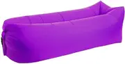 ZLYTQZHGBHD Fast Portable Inflatable Nylon Lazy Sofa，Air Banana Sofa Beach Sofa Travel Garden Camping (Color : Purple Square)