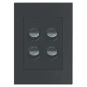 HPM VIVO 4 Gang Wall Switch - Grey