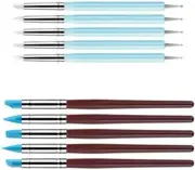 Silicone Clay Sculpting Tool,10 PCS Silicone Polymer Clay Sculpting Tool Pen Rub