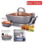Extra Deep Electric Skillet with Removable Temperature Probe - 1400 Watts