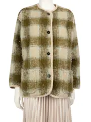 Green Wool Plaid Pattern Jacket