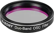 SVBONY SV220 Telescope Filter, Dual-Band Nebula, H-Alpha and O-III Narrowband for One-Shot Color Cameras, Light Pollution Filter for Astrophotography (1.25 inches)