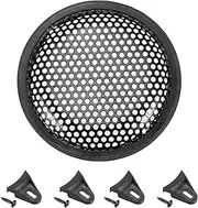 sourcing map Speaker Grill 5.2 Inch Metal Mess Subwoofer Speaker Grill Waffle Guard Protector Cover for Home, Car Audio Loudspeaker with 4Pcs Grills Clamps and 4Pcs Screws