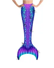 MerTailor Adult Guppy Mermaid Tail Skin, Bubble Octopus, XL