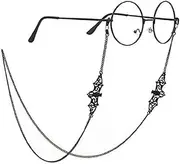 [Generic] Hollow-out Bat Eyeglasses Chain Metal Glasses Retainer Eyewear Retainer Eyeglass Holder Strap Cord Sunglasses Strap Reading Glasses Cords Lanyards for Women
