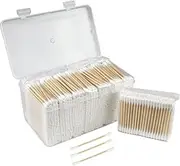 Eyxformula Bamboo Cotton Swabs - Natural Organic Cotton Swabs With Wooden Sticks - Double Tips Biodegradable Cotton Buds For Ear Wax Removal, Makeup, Personal Care, Art & Craft (1000 PCS)