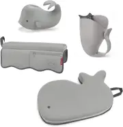 Skip Hop Moby Baby Bath Set, Four Bathtime Essentials - Spout Cover, Bath Kne...