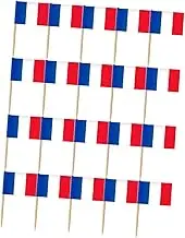 AUTSUPPL 200Pcs Disposable Fruit Picks with Decorative Flags for Cocktail Parties Cake Toppers and Appetizers for Bars and