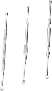 ERINGOGO 3Pcs Stainless Steel Ear Wax Removal Tool Professional Ear Spoon for Ear Cleaning Sturdy Design Compact and Portable for Daily Use Safe and Stylish Ear Care
