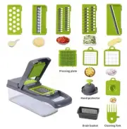 12-In-1 Vegetable Fruit Chopper Cutter Food Onion Veggie Dicer Slicer Kitchen AU