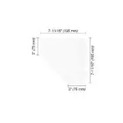 Schluter Systems Shelf Pentagon Corner Pure Matte White SES2D7MBW