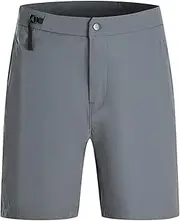 [Yeahdor] Stretchy Straight Fit Athletic Pants for Men Summer Outdoor Golf Thin Casual Quick-Dry Shorts