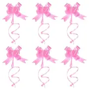 40Pcs 2.2" Iridescent Pull Bows Present Wrapping String Bows Ribbon Pink